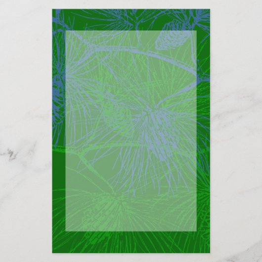 Papeterie Papier à lettres Motif Green Holiday Pine (Devant)