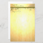 Papeterie Papier à lettres or avec perruques vertes (Devant / Derrière)