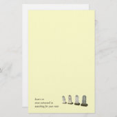 Papeterie Papier à lettres - Pas de pierre non retourné (Devant / Derrière)