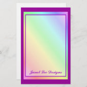 Papeterie Papier à lettres Pastel Rainbow (Devant / Derrière)