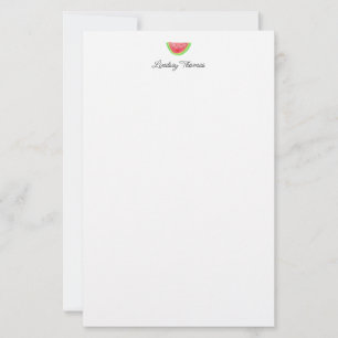 Papeterie Papier à lettres personnalisé avec pastèque mignon