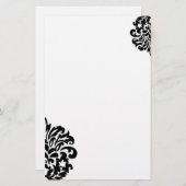 Papeterie papier à lettres personnalisé damask (Devant / Derrière)