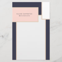 Papier à lettres personnalisé de style moderne du