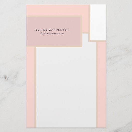 Papeterie Papier à lettres personnalisé de style moderne du  (Devant)