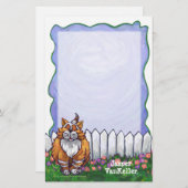 Papeterie Papier à lettres personnalisé Ginger Cat (Devant / Derrière)