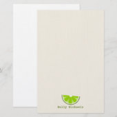 Papeterie Papier à lettres personnalisé Lime Wedge (Devant / Derrière)