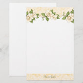 Papeterie Papier à lettres personnalisé par damassé de (Devant / Derrière)