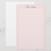 Papeterie Papier à lettres personnalisé Pinstripe simple par (Devant / Derrière)