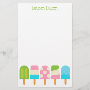 Papeterie Papier à lettres personnalisé Polka Dot Popsicle