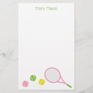 Papeterie Papier à lettres personnalisé Preppy Tennis