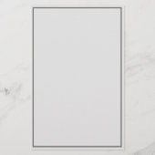 Papeterie Papier à lettres personnalisé simple | Gris (Dos)
