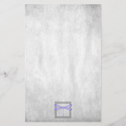 Papeterie Papier à lettres personnalisées à libellules viole (Dos)