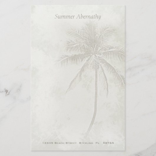 Papeterie Papier à lettres personnalisées Palm Tree - couleu (Devant)