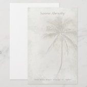 Papeterie Papier à lettres personnalisées Palm Tree - couleu (Devant / Derrière)