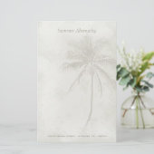 Papeterie Papier à lettres personnalisées Palm Tree - couleu (Debout devant)