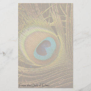 Papeterie Papier à lettres personnalisées Peacock Feather