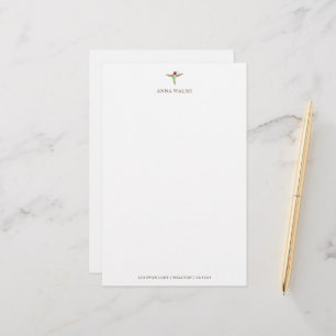 Papeterie Papier à lettres personnalisées pour colibri bla