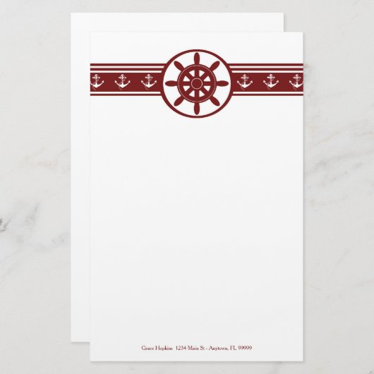 Papeterie Papier à lettres personnalisées Roue (Devant / Derrière)