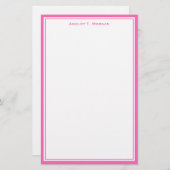 Papeterie Papier à lettres personnalisées Simplicité rose ch (Devant / Derrière)