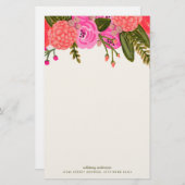 Papeterie Papier à lettres personnalisées vintage Garden (Devant / Derrière)