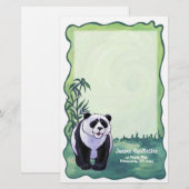 Papeterie Papier à lettres personnel Cute Panda Bear (Devant / Derrière)