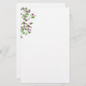 Papeterie Papier à lettres - Pois sucrés violet (Devant / Derrière)