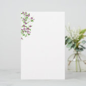 Papeterie Papier à lettres - Pois sucrés violet (Debout devant)