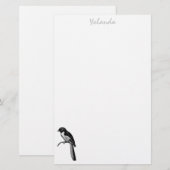 Papeterie Papier à lettres pour oiseaux personnalisé (Devant / Derrière)