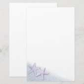 Papeterie Papier à lettres pourpre Starfish (Devant / Derrière)