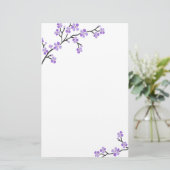 Papeterie Papier à lettres Purple Cherry Blossom (Debout devant)