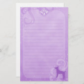 Papeterie Papier à lettres Purple Magic Rat Terrier (Devant / Derrière)
