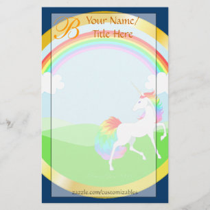 Papeterie Papier à lettres Rainbow Unicorn