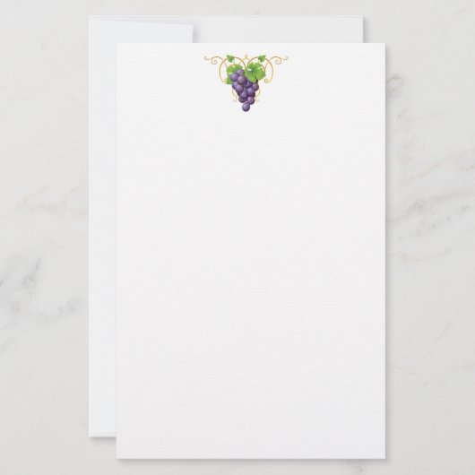 Papeterie Papier à lettres - Raisins (Devant)
