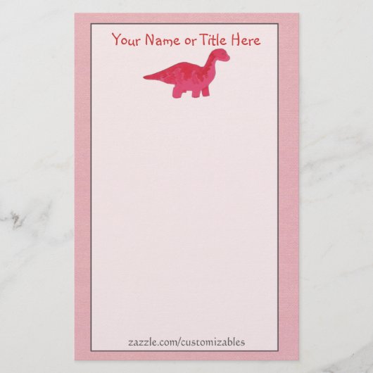 Papeterie Papier à lettres Red Dino (Devant)