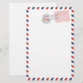 Papeterie Papier à lettres Red Postal Service Collection (Devant / Derrière)