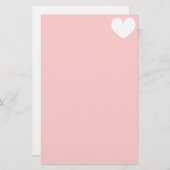 Papeterie Papier à lettres romantiques | monogramme cardiaqu (Devant / Derrière)