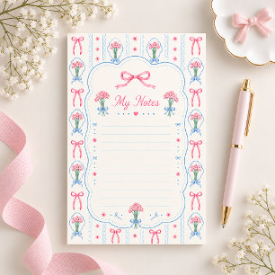 Papeterie Papier à lettres rose mignon avec bouquet aligné