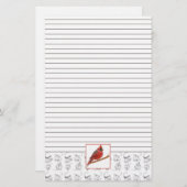 Papeterie Papier à lettres rouge cardinal (Devant / Derrière)