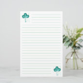 Papeterie Papier à lettres Shamrock à peinture à chaîne Abst (Debout devant)