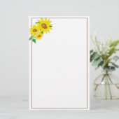 Papeterie Papier à lettres Sunflower (Debout devant)
