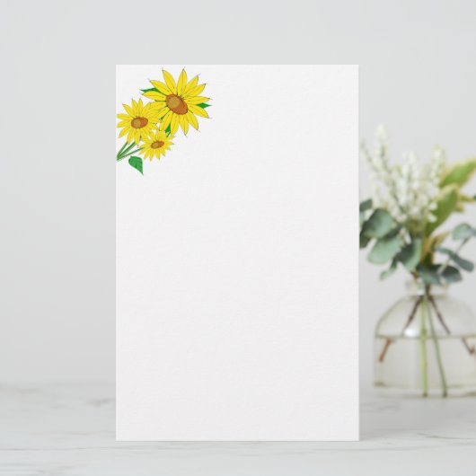 Papeterie Papier à lettres Sunflower (Debout devant)