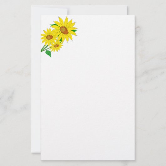 Papeterie Papier à lettres Sunflower (Devant)
