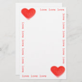 Papeterie Papier à lettres Swet Heart 'love' (Devant / Derrière)