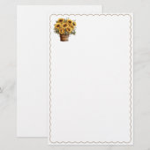 Papeterie Papier à lettres Tournesols (Devant / Derrière)