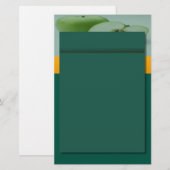 Papeterie Papier à lettres vert Apple (Devant / Derrière)