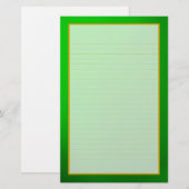 Papeterie Papier à lettres vert émeraude (Devant / Derrière)
