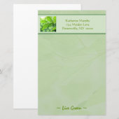 Papeterie Papier à lettres "vert vivant" (Devant / Derrière)