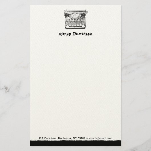 Papeterie Papier à lettres vintage (Devant)