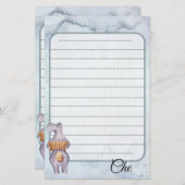 Papeterie Papier à lettres Vintage de musique (Devant / Derrière)