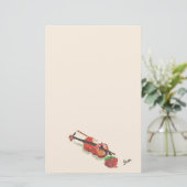 Papeterie Papier à lettres : Violon et Rose (Debout devant)